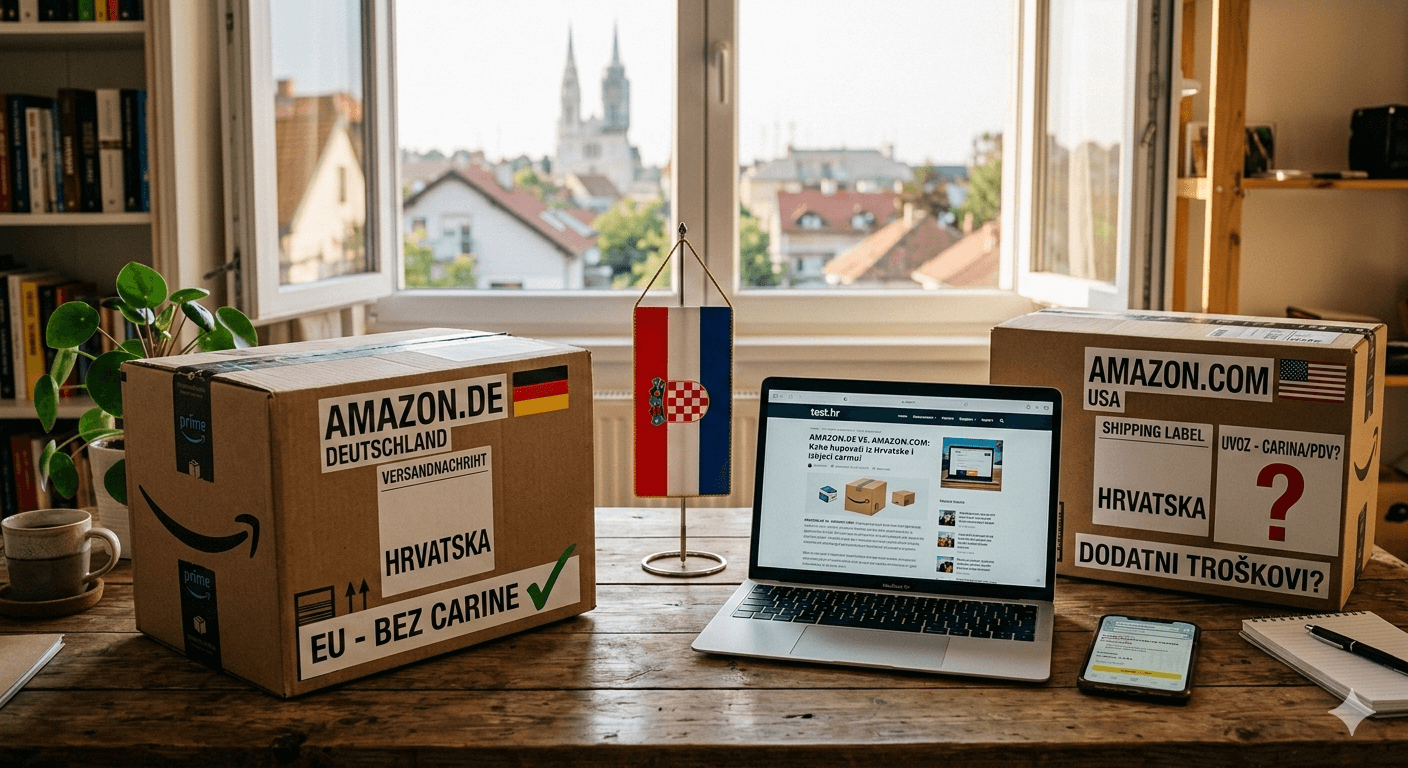 Amazon.de vs Amazon.com – usporedba za kupce iz Hrvatske